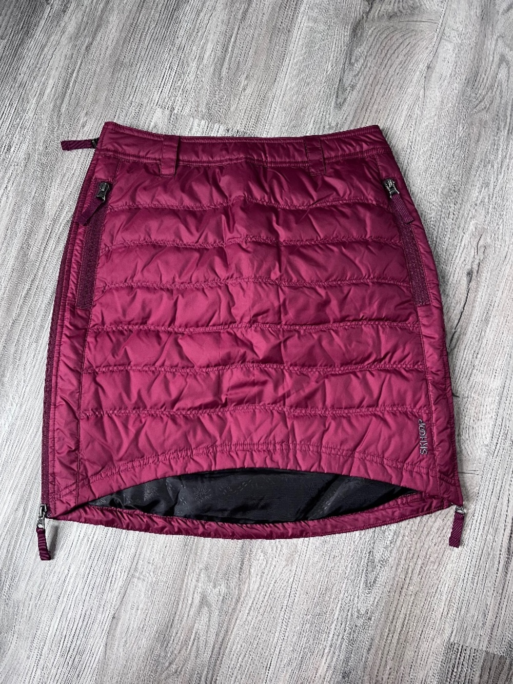 Skhoop Duck Down Mini Skirt Women XS Nylon Oeko Tex Lightweight Insulated